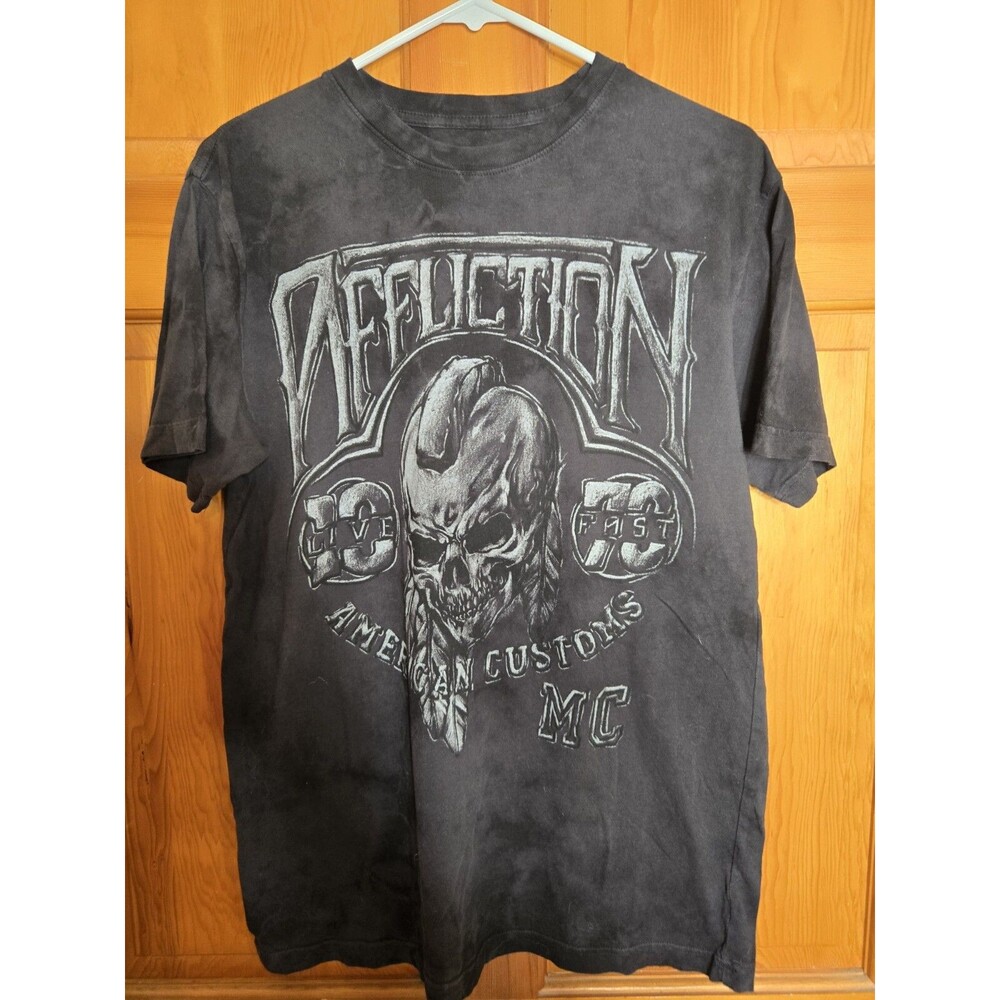 Affliction Graphic T Shirt Size Medium Live Fast American Customs MC Tee